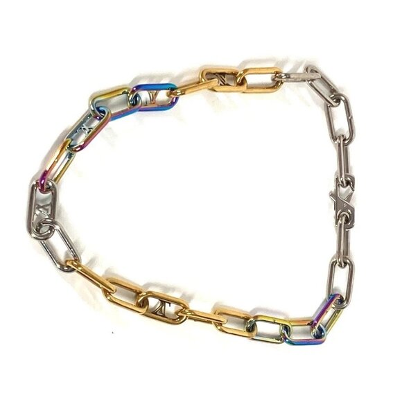 LOUIS VUITTON M80177 Collier Signature Chain Accessories Necklace - Picture 1 of 11